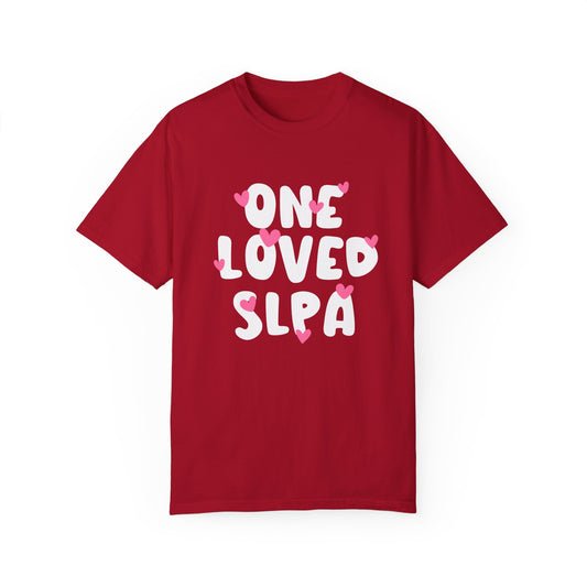 One Loved SLPA Hearts Comfort Colors T-Shirt