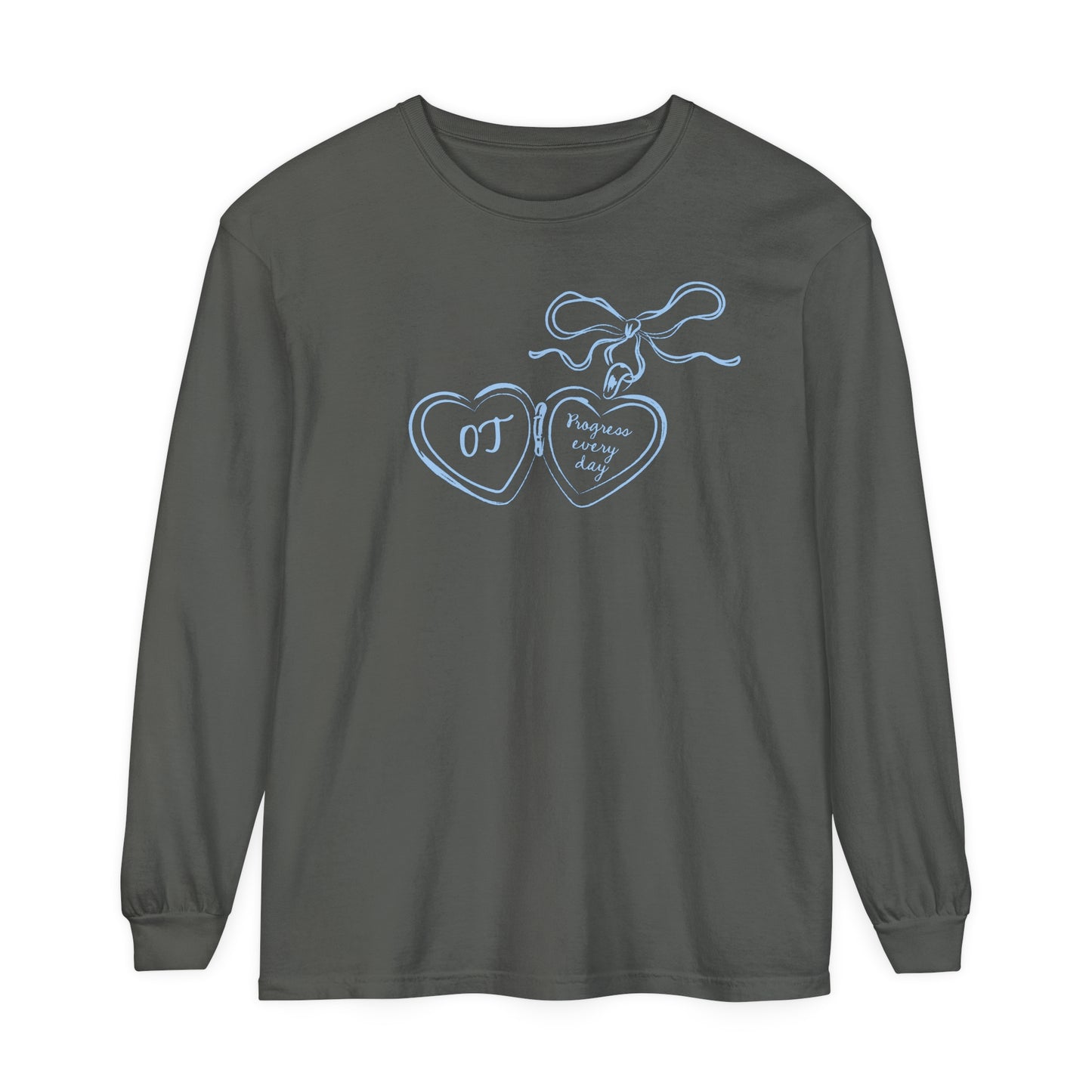 OT Heart Locket Long Sleeve Comfort Colors T-Shirt