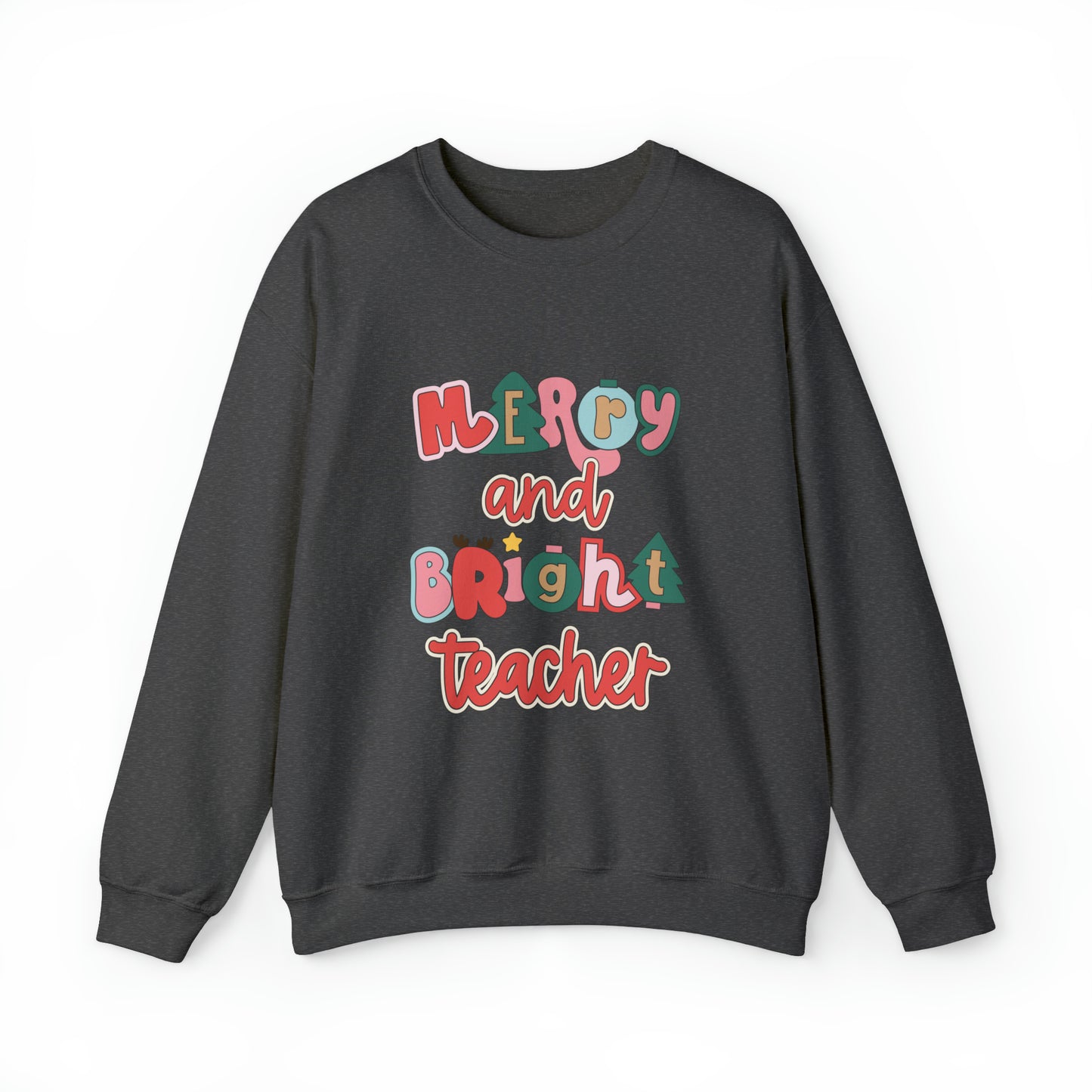 Merry and Bright Teacher Crewneck Sweatshirt