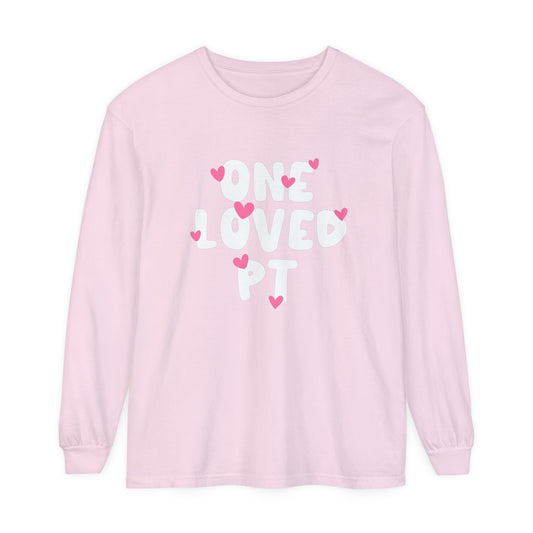 One Loved PT Hearts Long Sleeve Comfort Colors T-Shirt