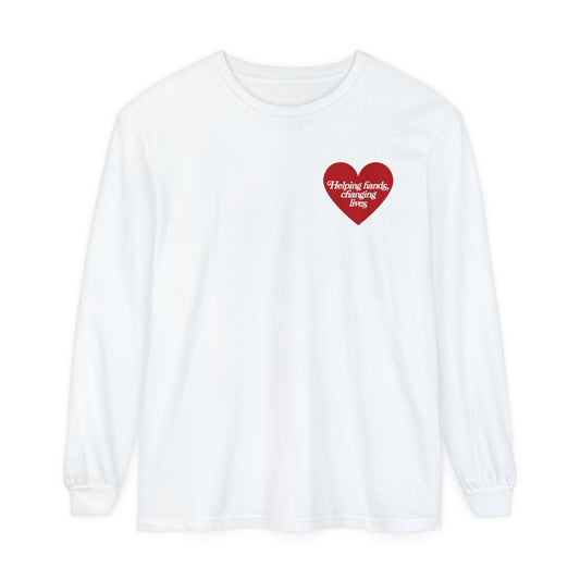 Helping Hands OT Long Sleeve Comfort Colors T-Shirt | Front and Back Print