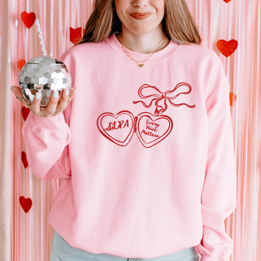 Embroidered SLPA Locket Crewneck Sweatshirt