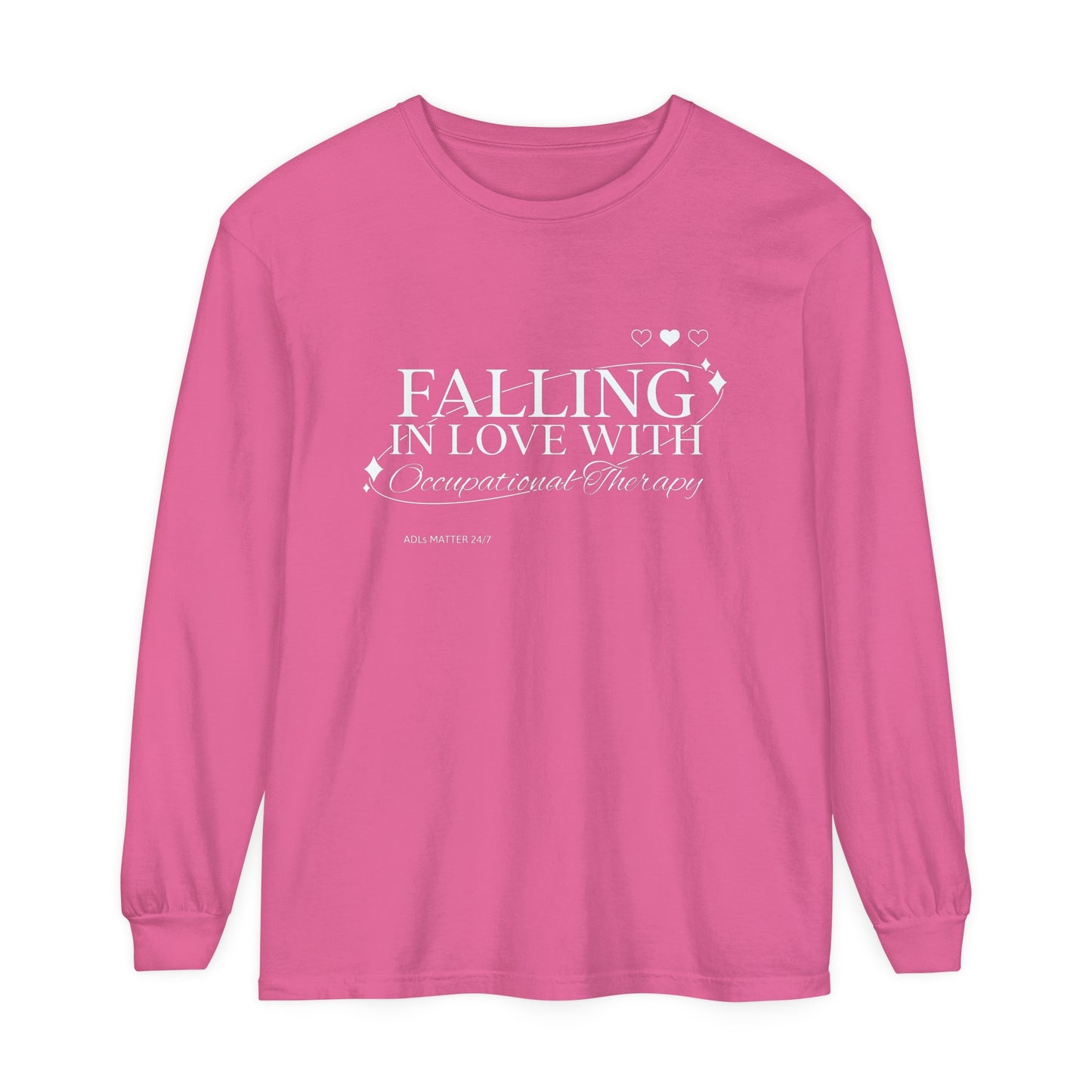 Falling in Love With OT Long Sleeve Comfort Colors T-Shirt