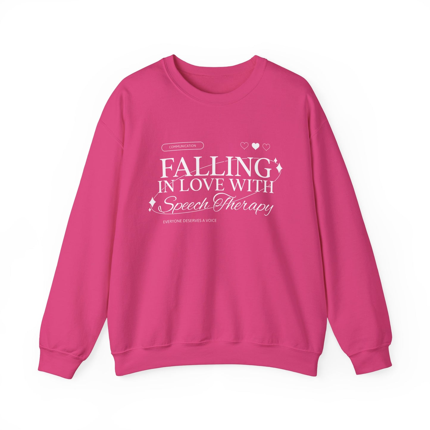 Falling in Love With Speech Therapy Crewneck Sweatshirt