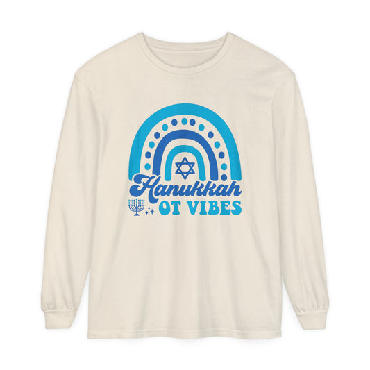 Hanukkah OT Vibes Long Sleeve Comfort Colors T-Shirt