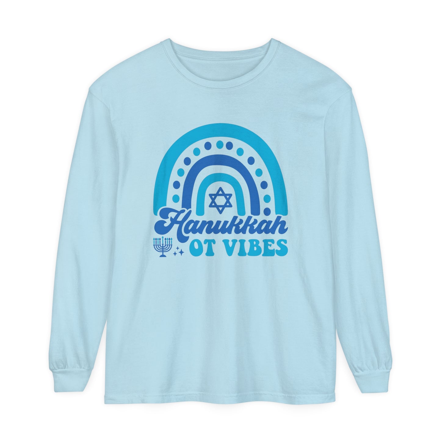 Hanukkah OT Vibes Long Sleeve Comfort Colors T-Shirt