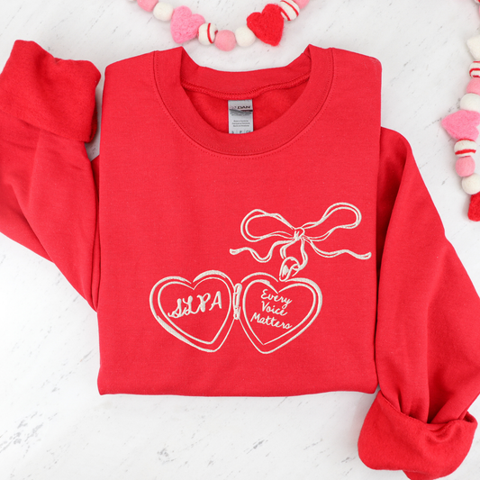 Embroidered SLPA Locket Crewneck Sweatshirt