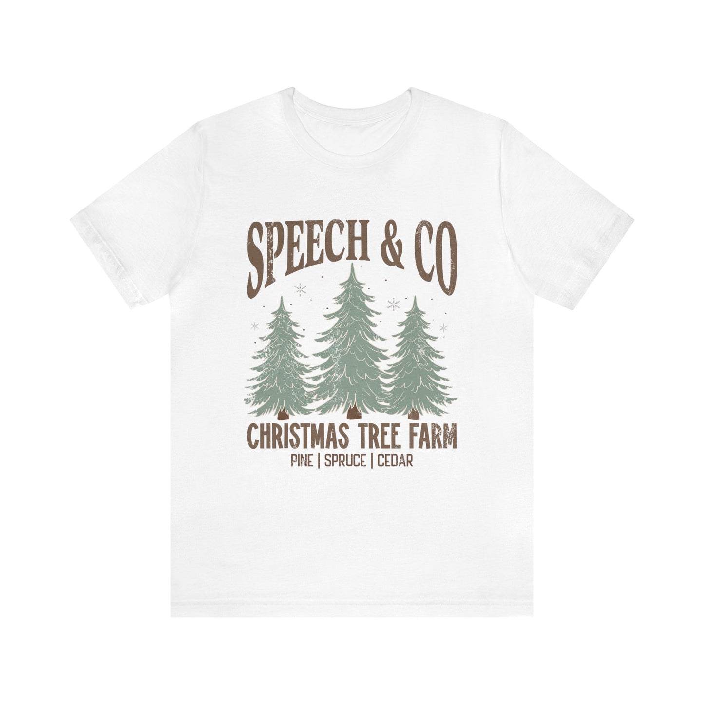 Speech & Co Christmas Tree Farm Jersey T-Shirt