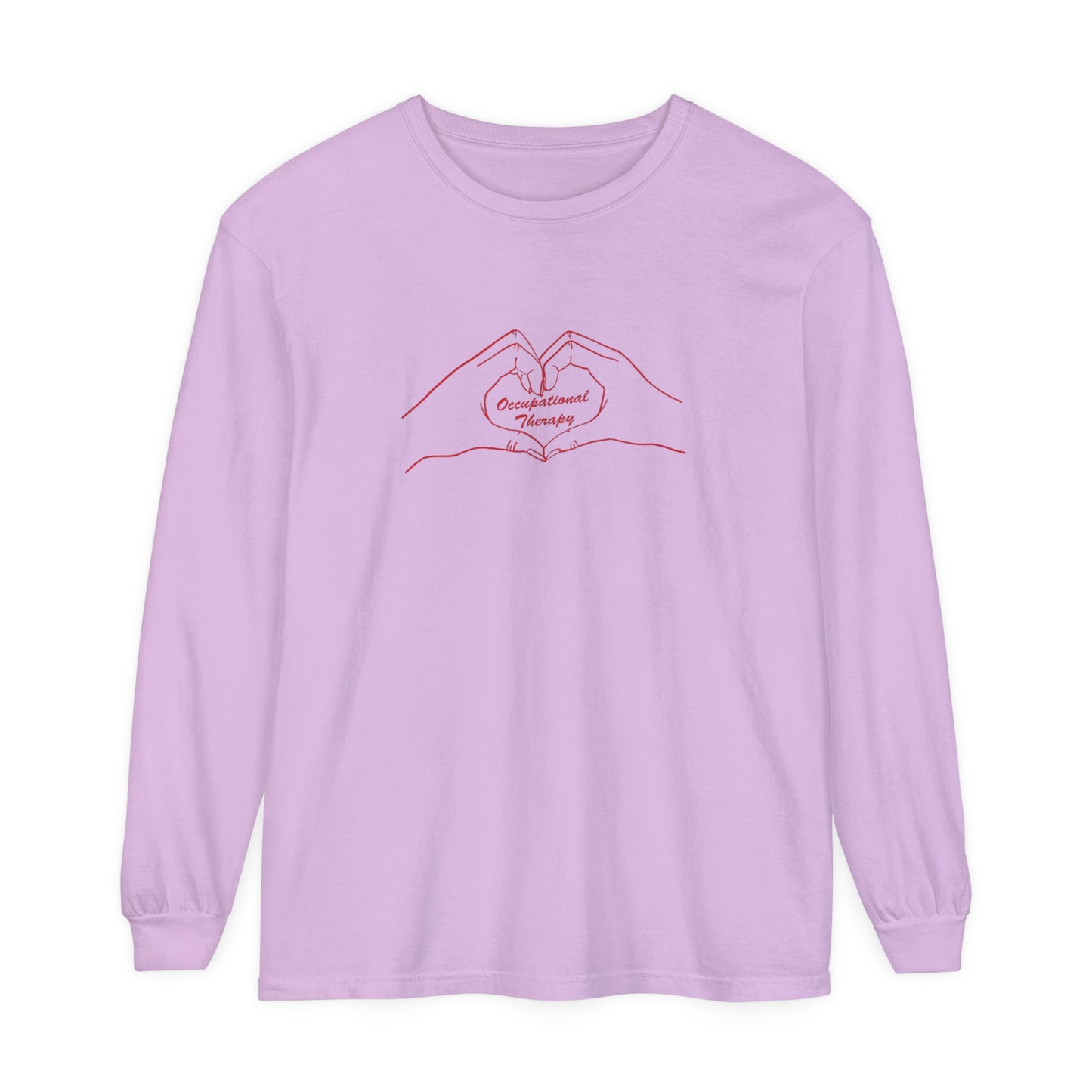 OT Heart Hands Long Sleeve Comfort Colors T-Shirt