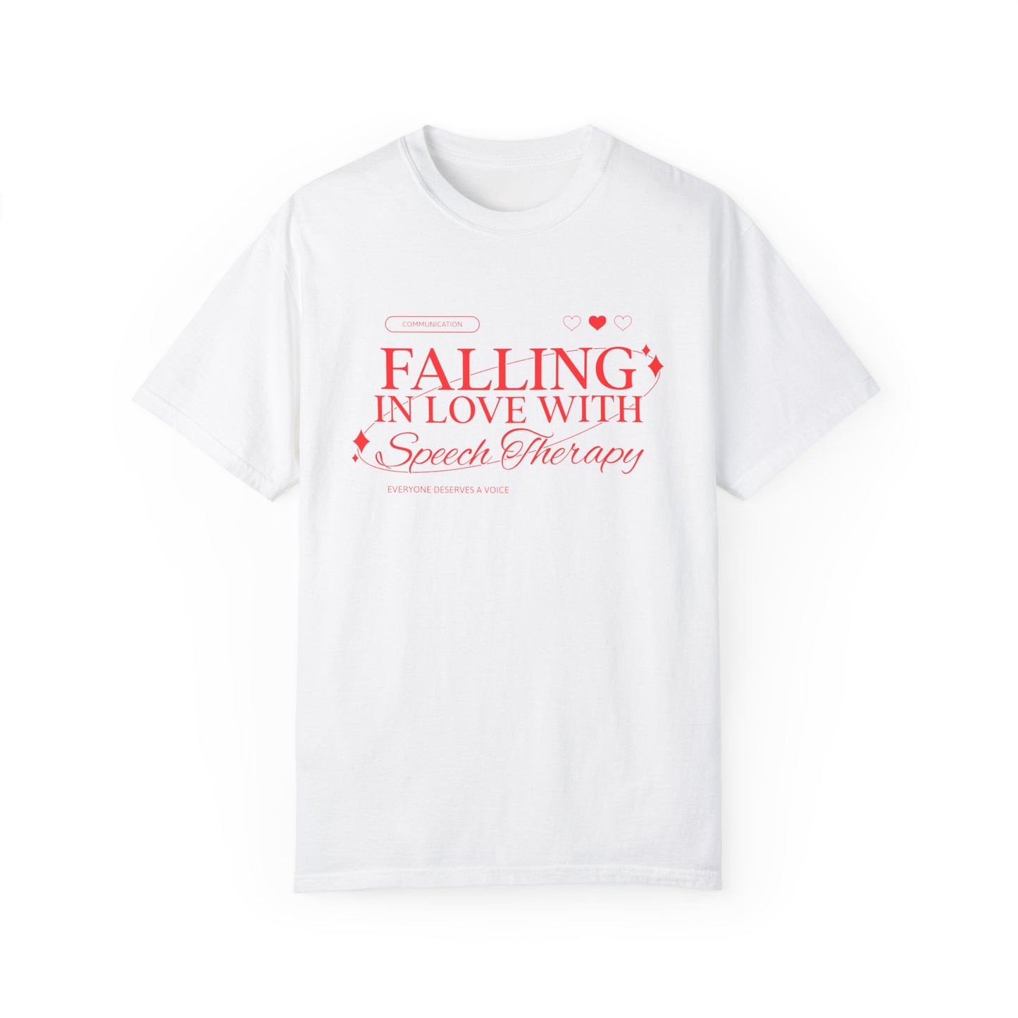 Falling in Love With Speech Therapy Comfort Colors T-Shirt