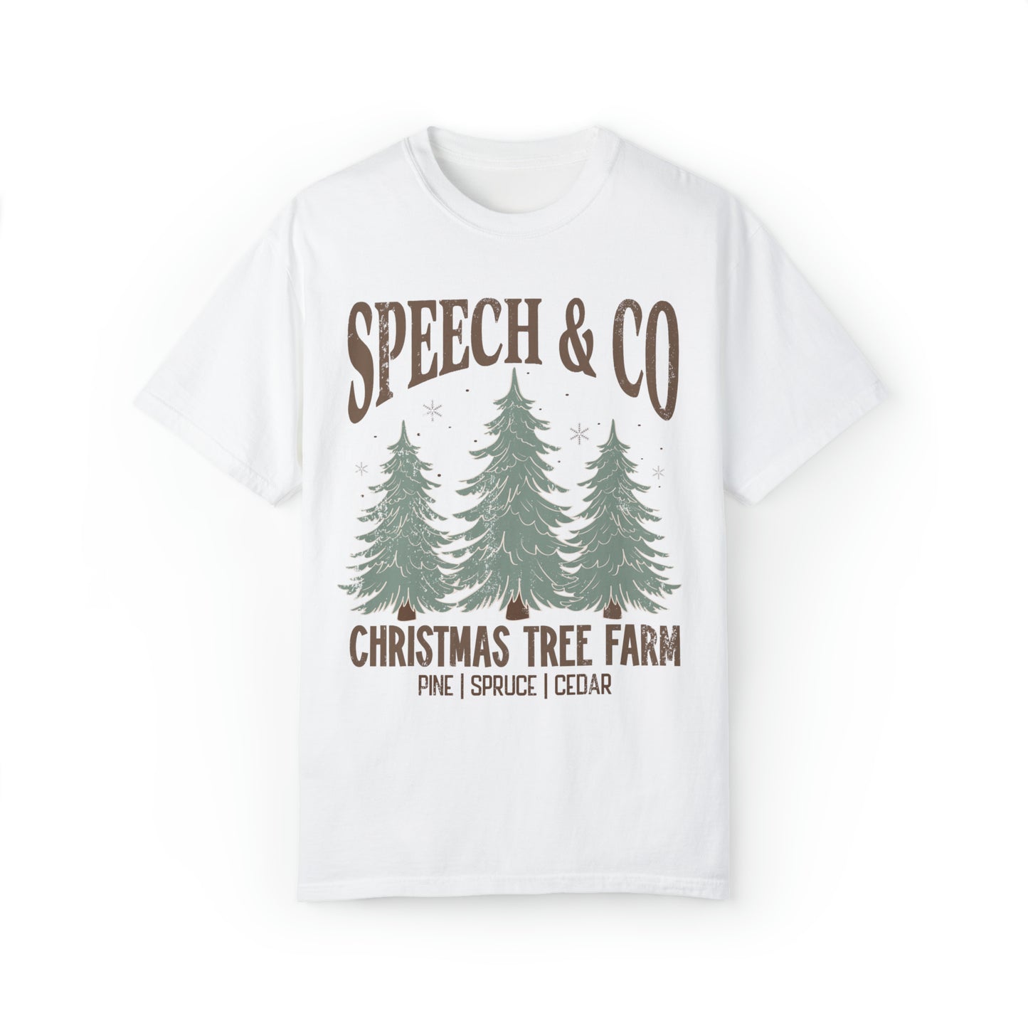 Speech & Co Christmas Tree Farm Comfort Colors T-Shirt