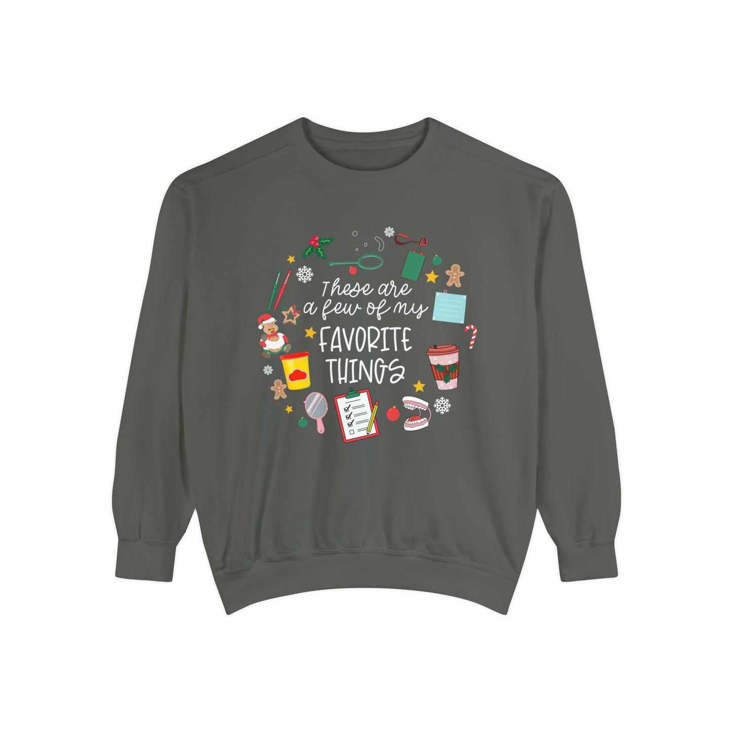 A Few of My Favorite Things Speech Comfort Colors Sweatshirt | Coffee Design