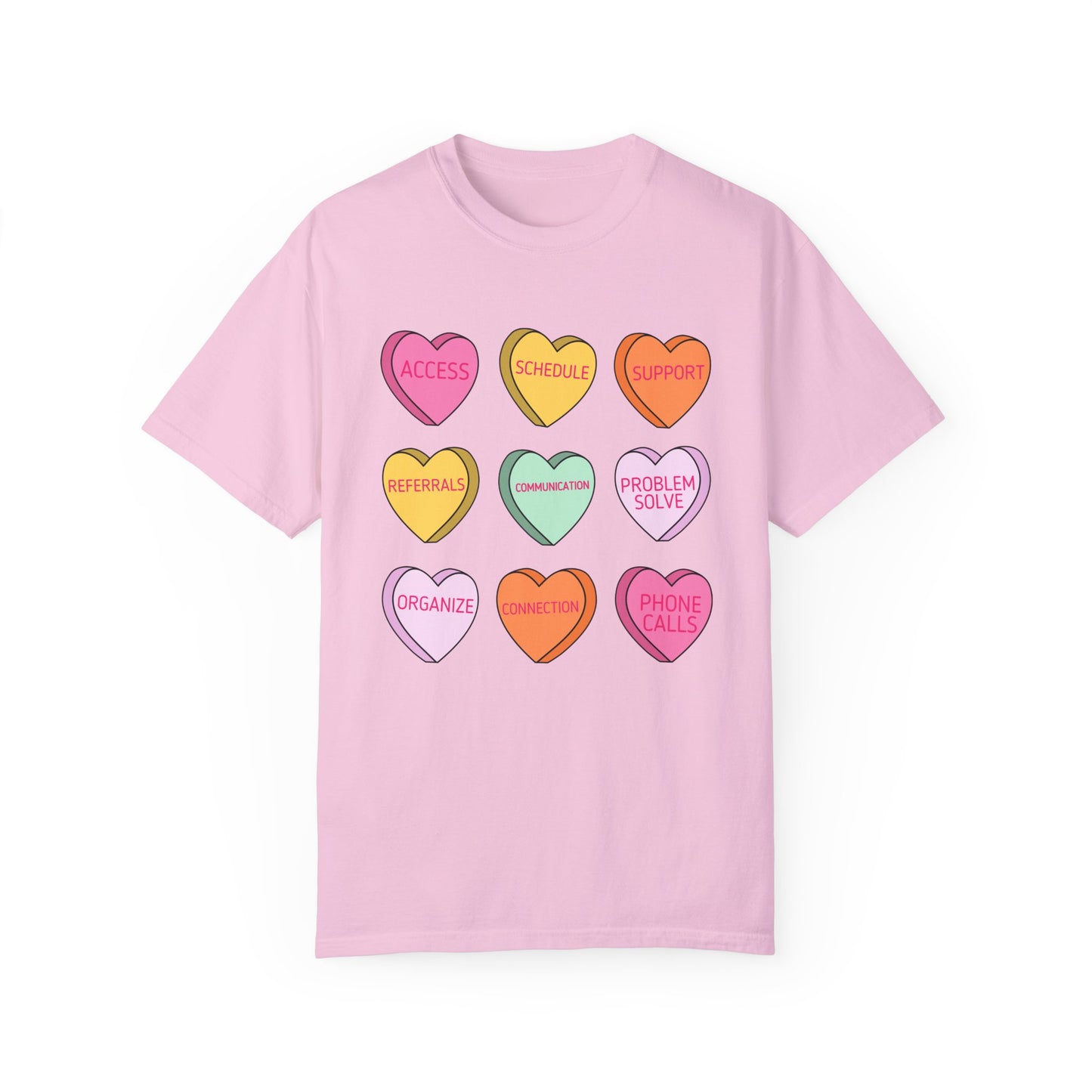 Patient Access Rep Candy Hearts Comfort Colors T-Shirt