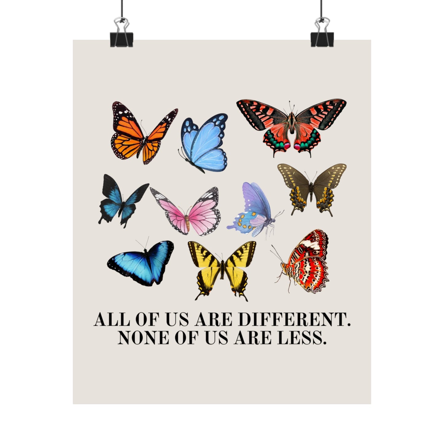 All Of Us Are Different Poster | Tan