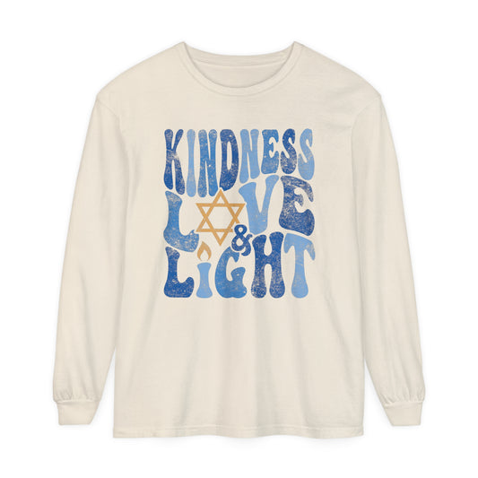 Kindness Love & Light Long Sleeve Comfort Colors T-Shirt