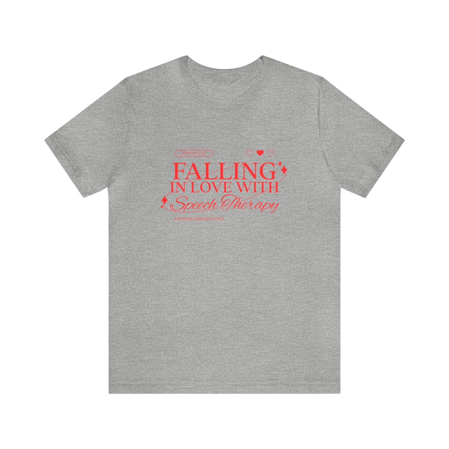 Falling in Love With Speech Therapy Jersey T-Shirt