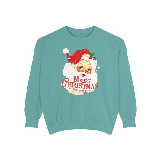 Merry Christmas From Your SLP Comfort Colors Sweatshirt