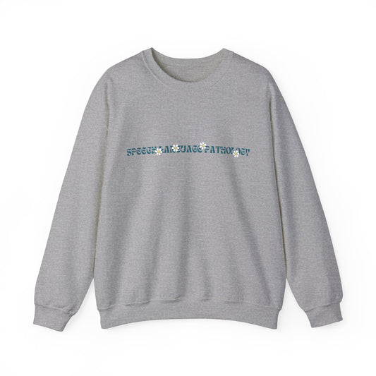 Groovy Daisy Speech Crewneck Sweatshirt | Front and Back Print