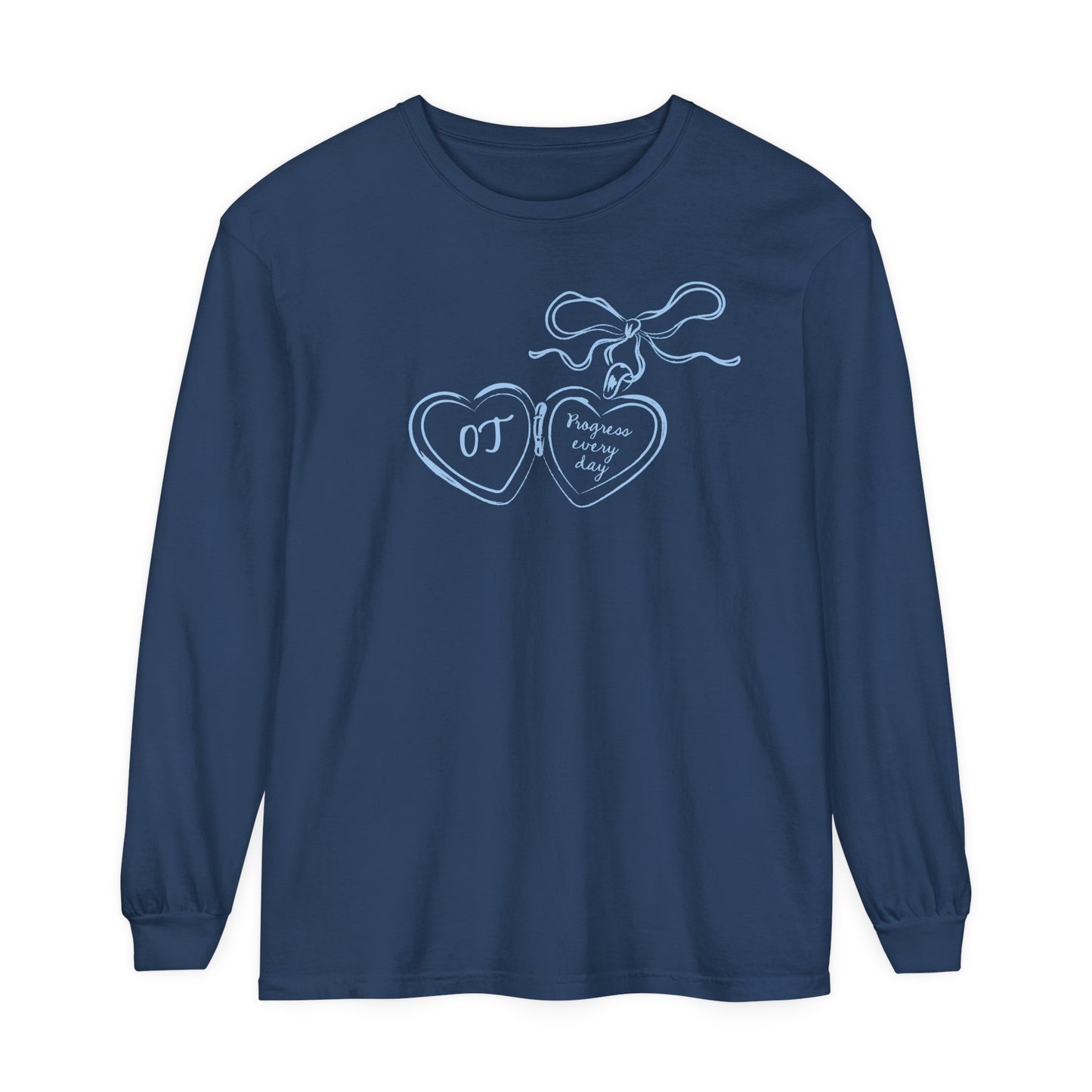 OT Heart Locket Long Sleeve Comfort Colors T-Shirt