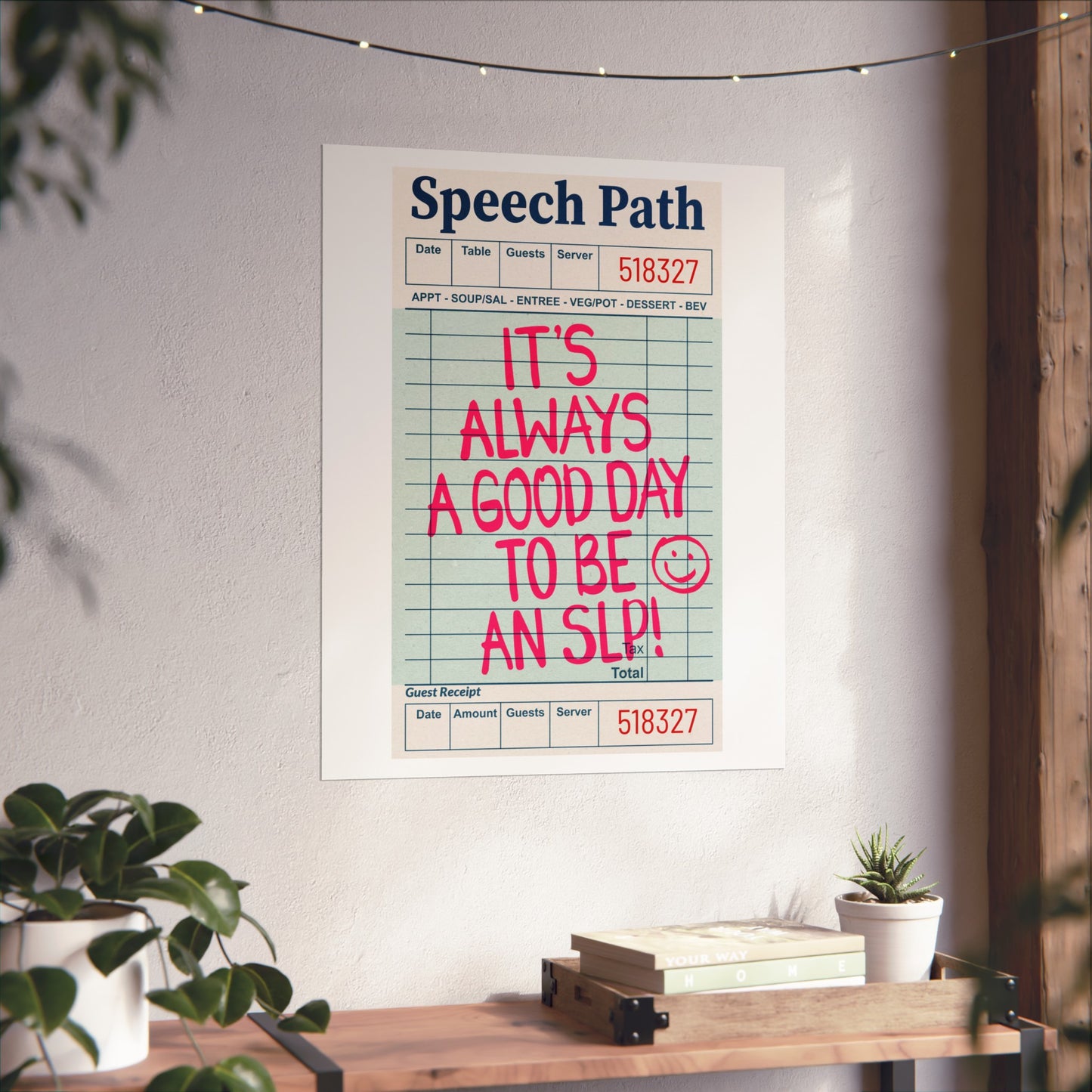 Speech Path Guest Check Poster