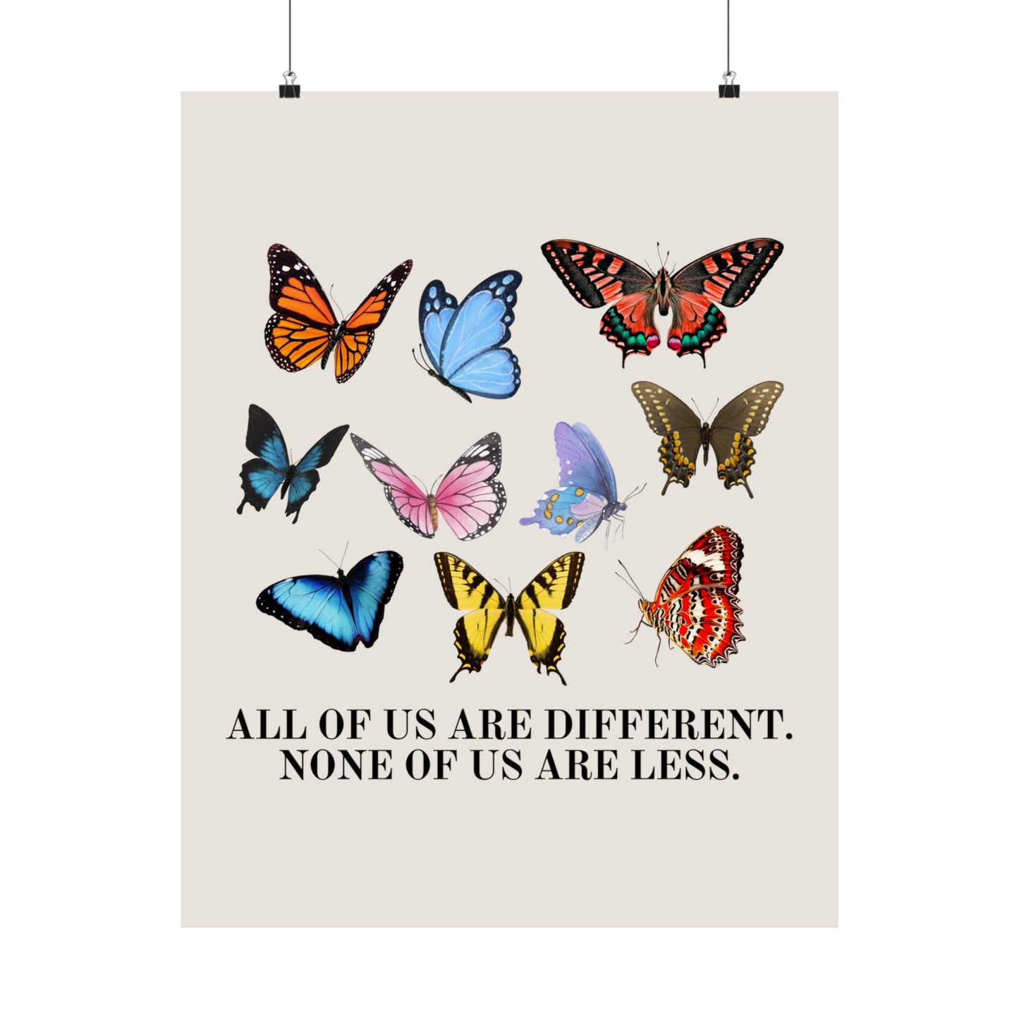 All Of Us Are Different Poster | Tan