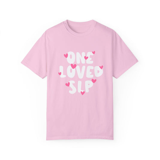 One Loved SLP Hearts Comfort Colors T-Shirt