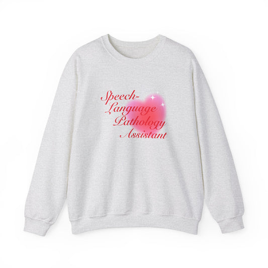 Speech-Language Pathology Assistant Heart Crewneck Sweatshirt