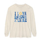 I Love Speech a Latke Distressed Long Sleeve Comfort Colors T-Shirt