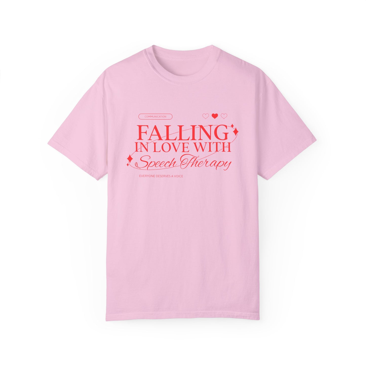 Falling in Love With Speech Therapy Comfort Colors T-Shirt