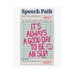 Speech Path Guest Check Poster