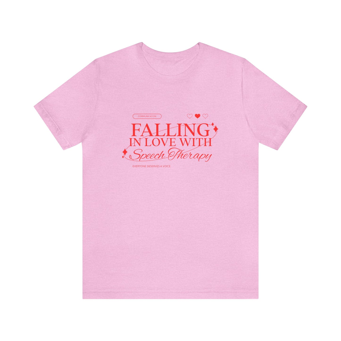 Falling in Love With Speech Therapy Jersey T-Shirt