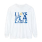 I Love PT a Latke Distressed Long Sleeve Comfort Colors T-Shirt