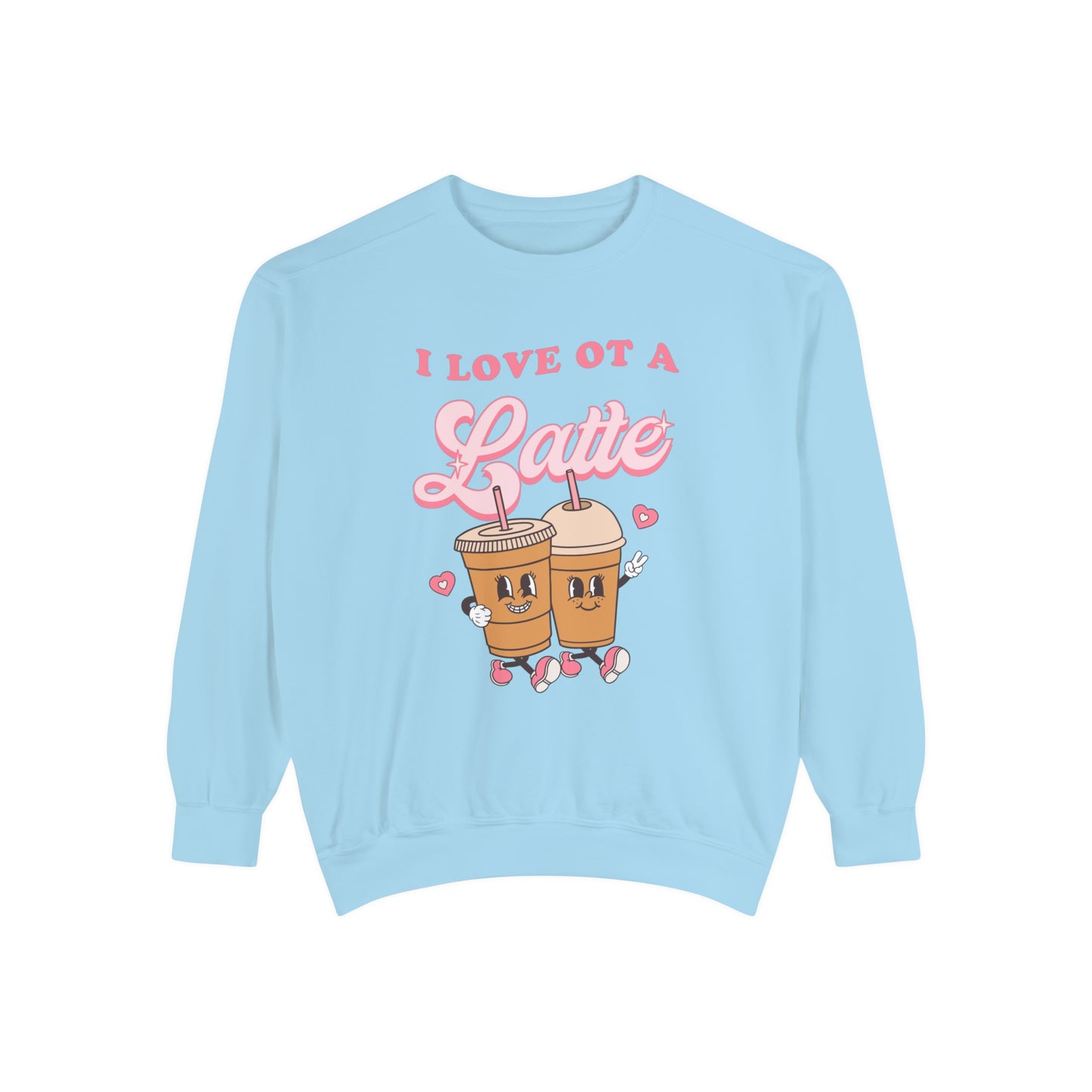 I Love OT a Latte Comfort Colors Sweatshirt