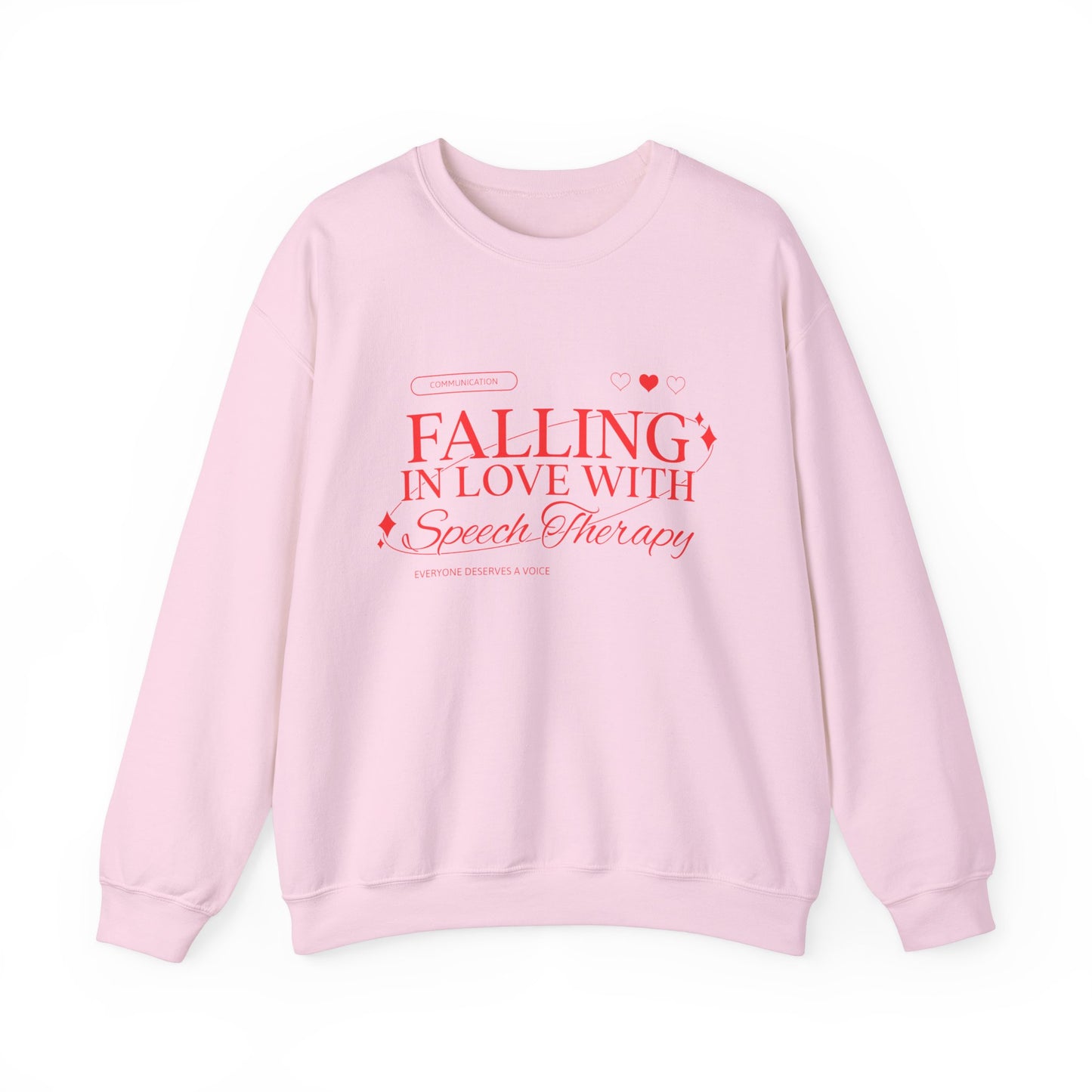 Falling in Love With Speech Therapy Crewneck Sweatshirt