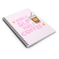 Half SLP Half Coffee Ruled Line Spiral Notebook