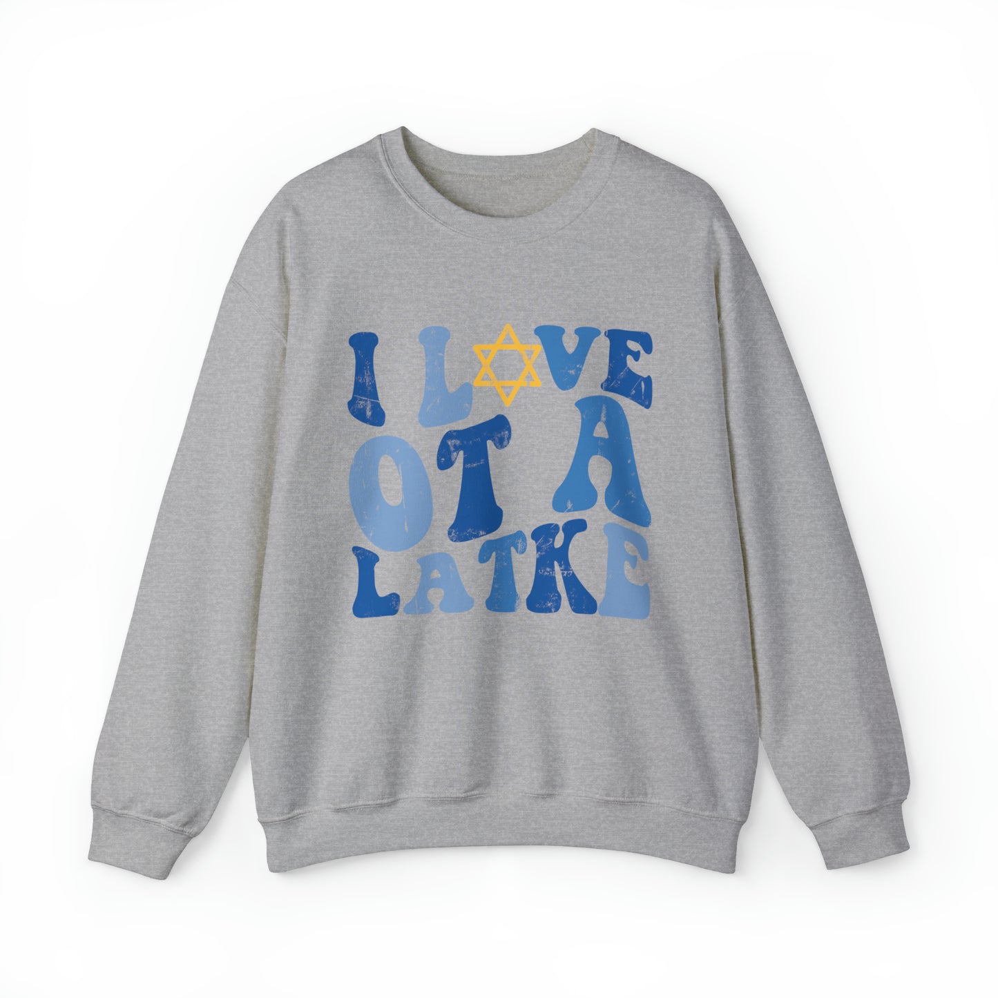 I Love OT a Latke Crewneck Sweatshirt