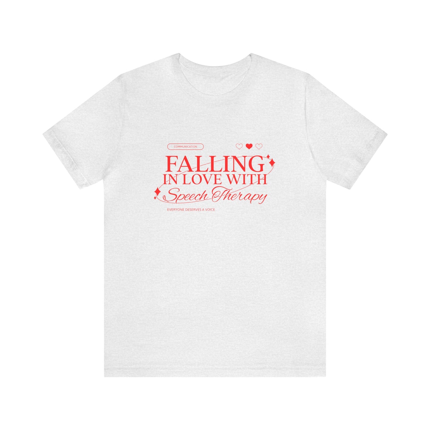 Falling in Love With Speech Therapy Jersey T-Shirt