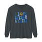 I Love Speech a Latke Distressed Long Sleeve Comfort Colors T-Shirt