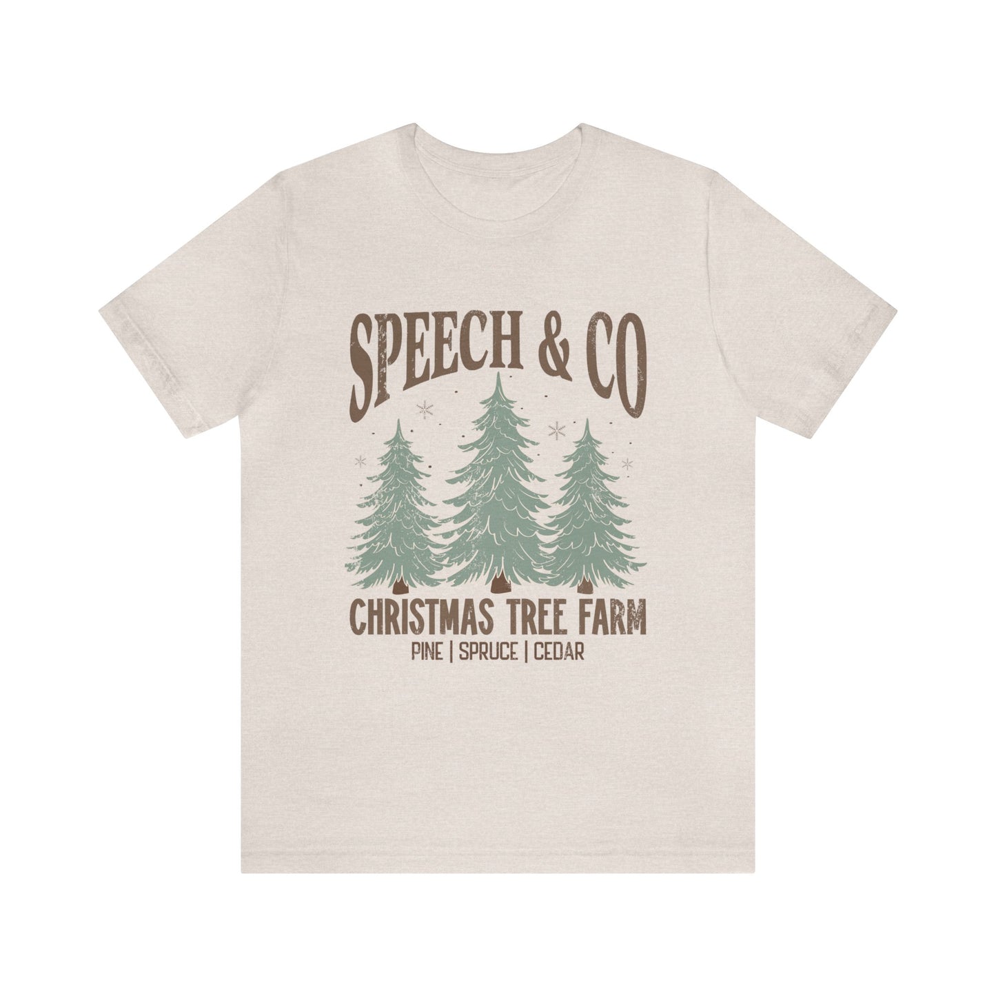 Speech & Co Christmas Tree Farm Jersey T-Shirt