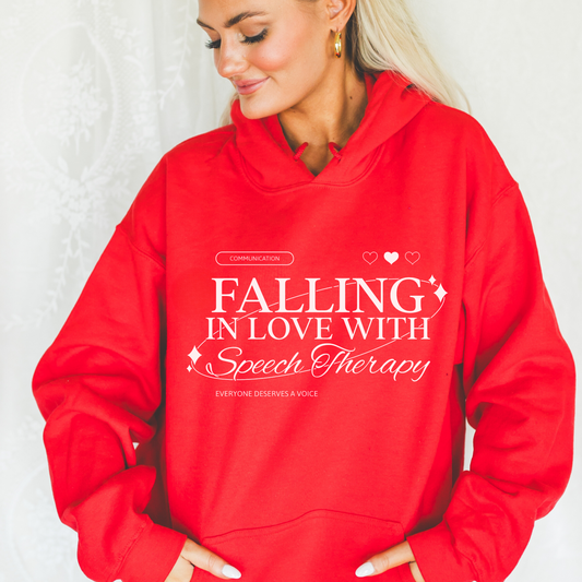 Falling In Love With Speech Therapy Hoodie