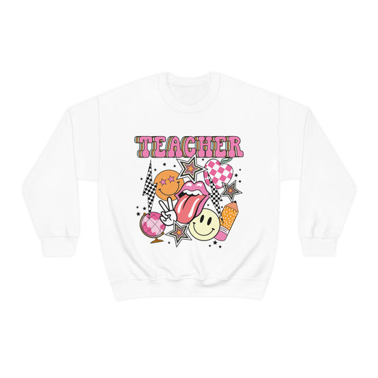 Retro Teacher Crewneck Sweatshirt