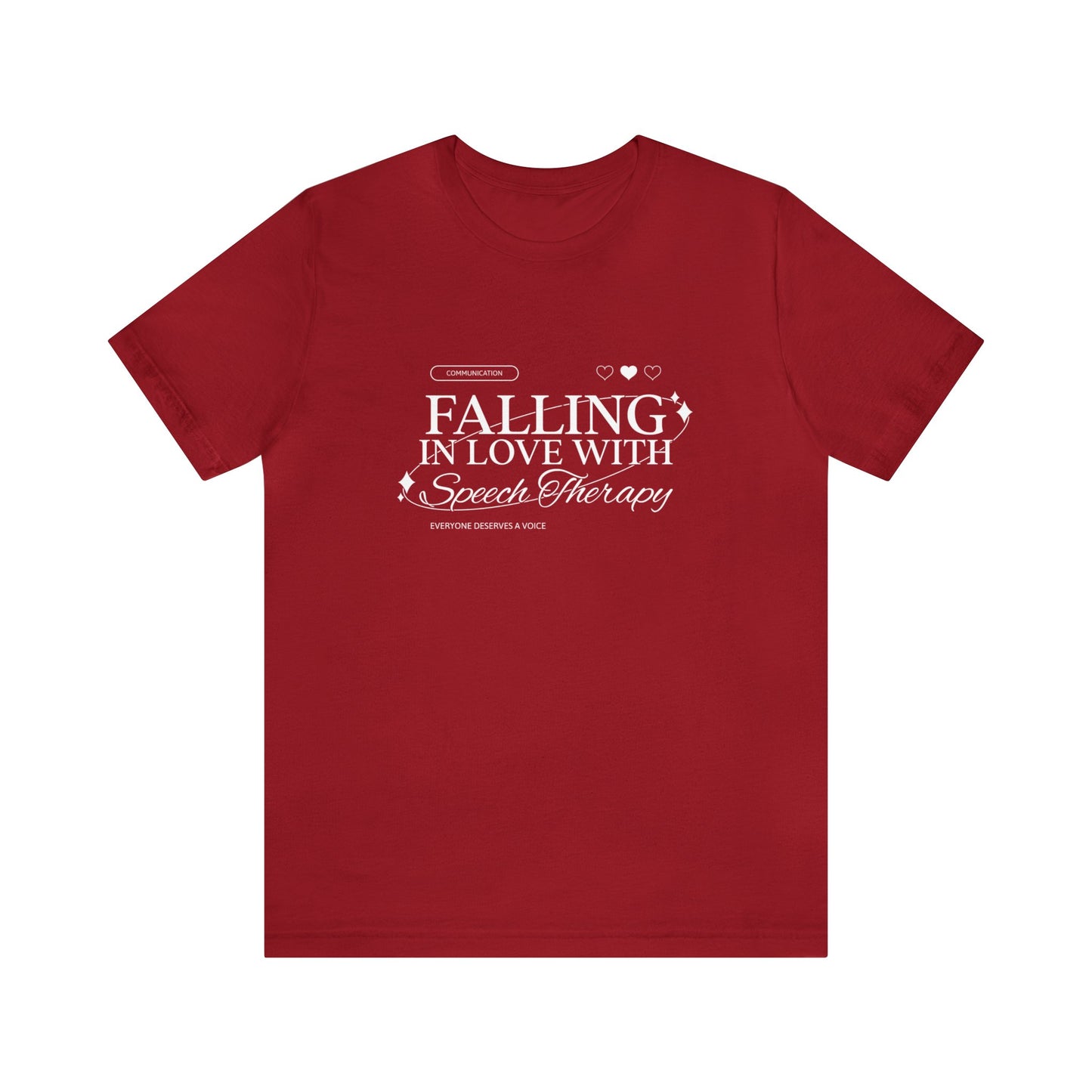 Falling in Love With Speech Therapy Jersey T-Shirt