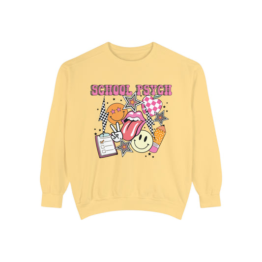 Retro School Psych Comfort Colors Sweatshirt