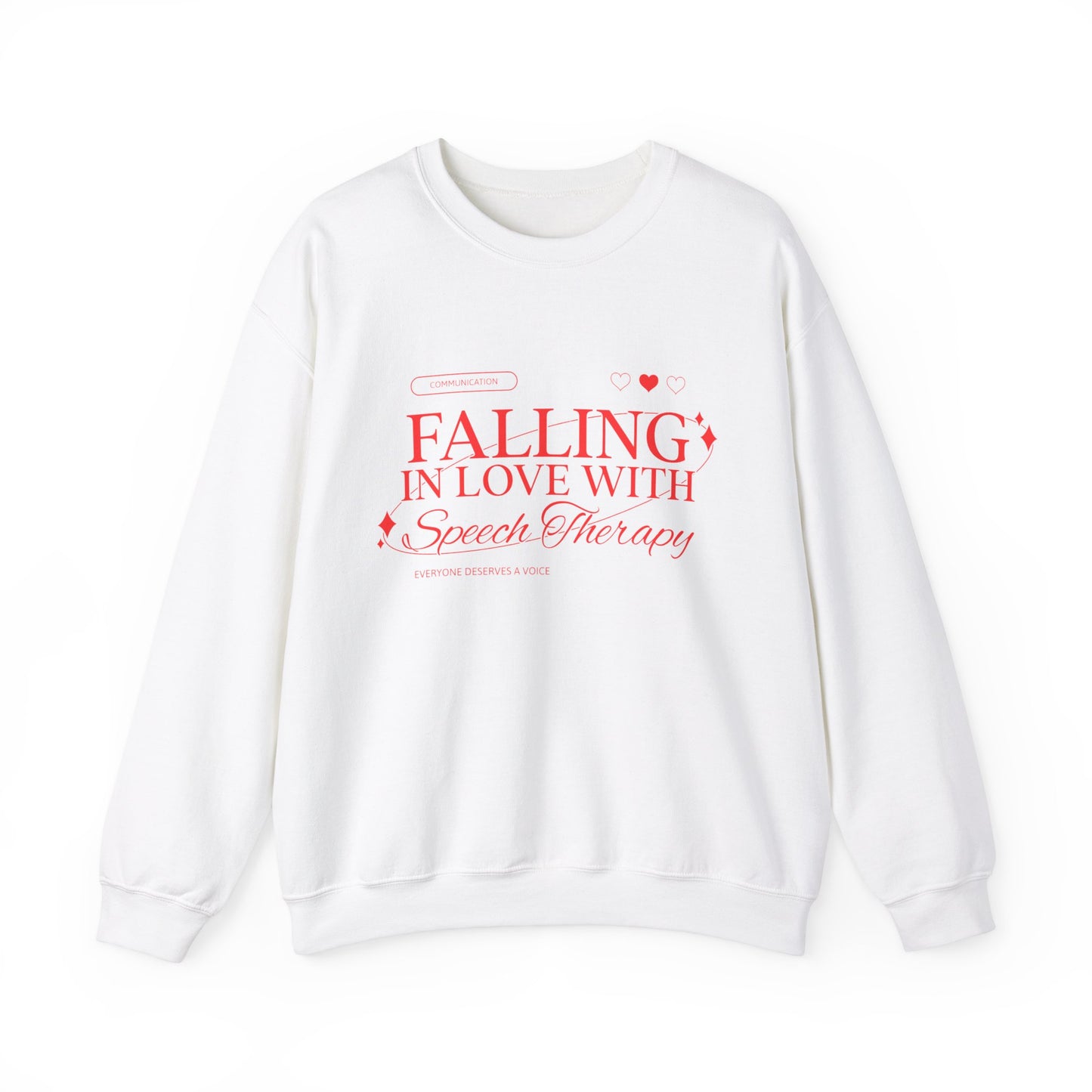 Falling in Love With Speech Therapy Crewneck Sweatshirt