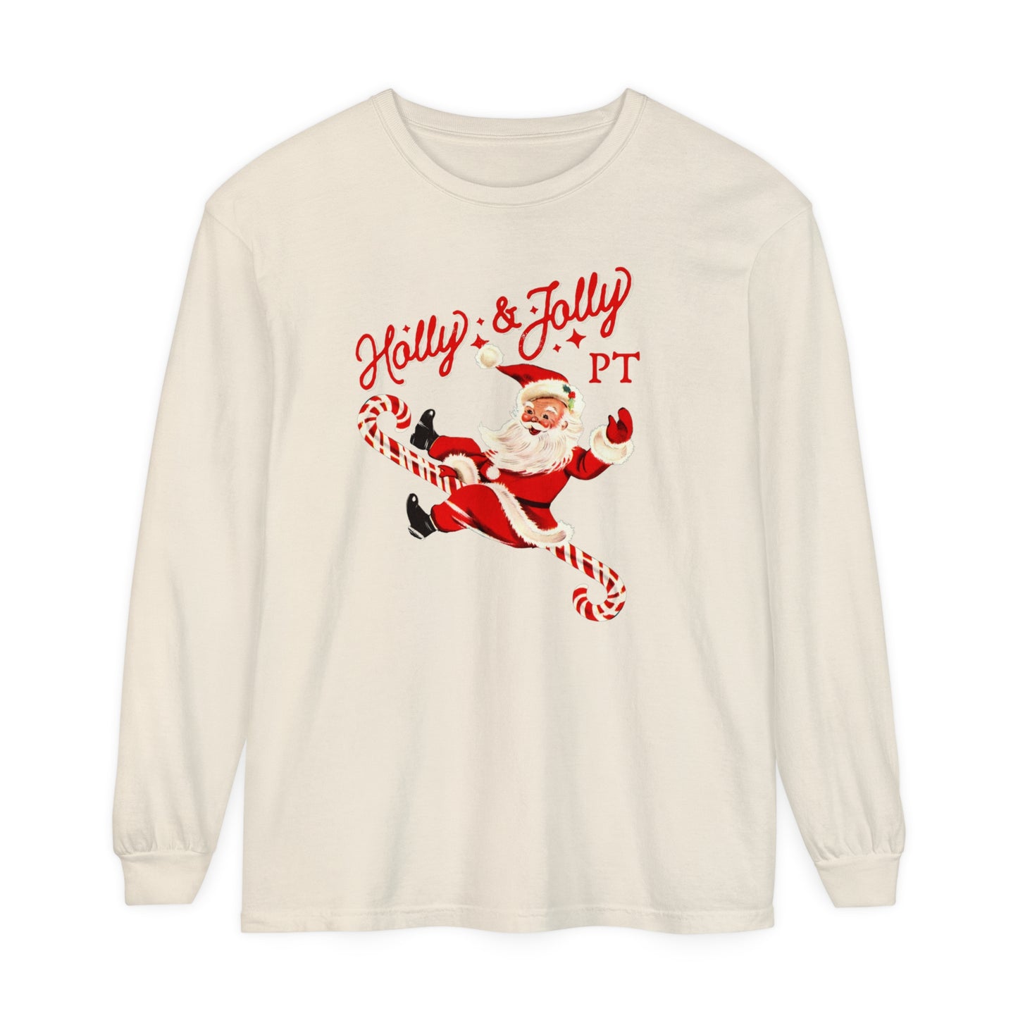 Holly & Jolly PT Long Sleeve Comfort Colors T-Shirt