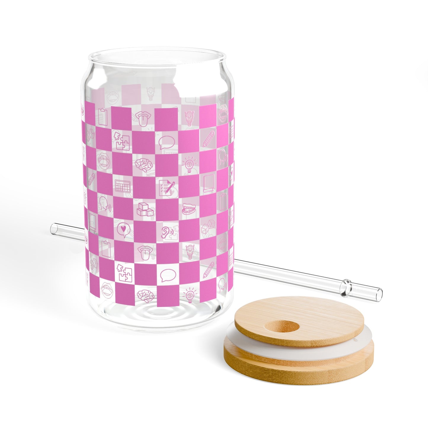 Speech Therapy Checkerboard Glass