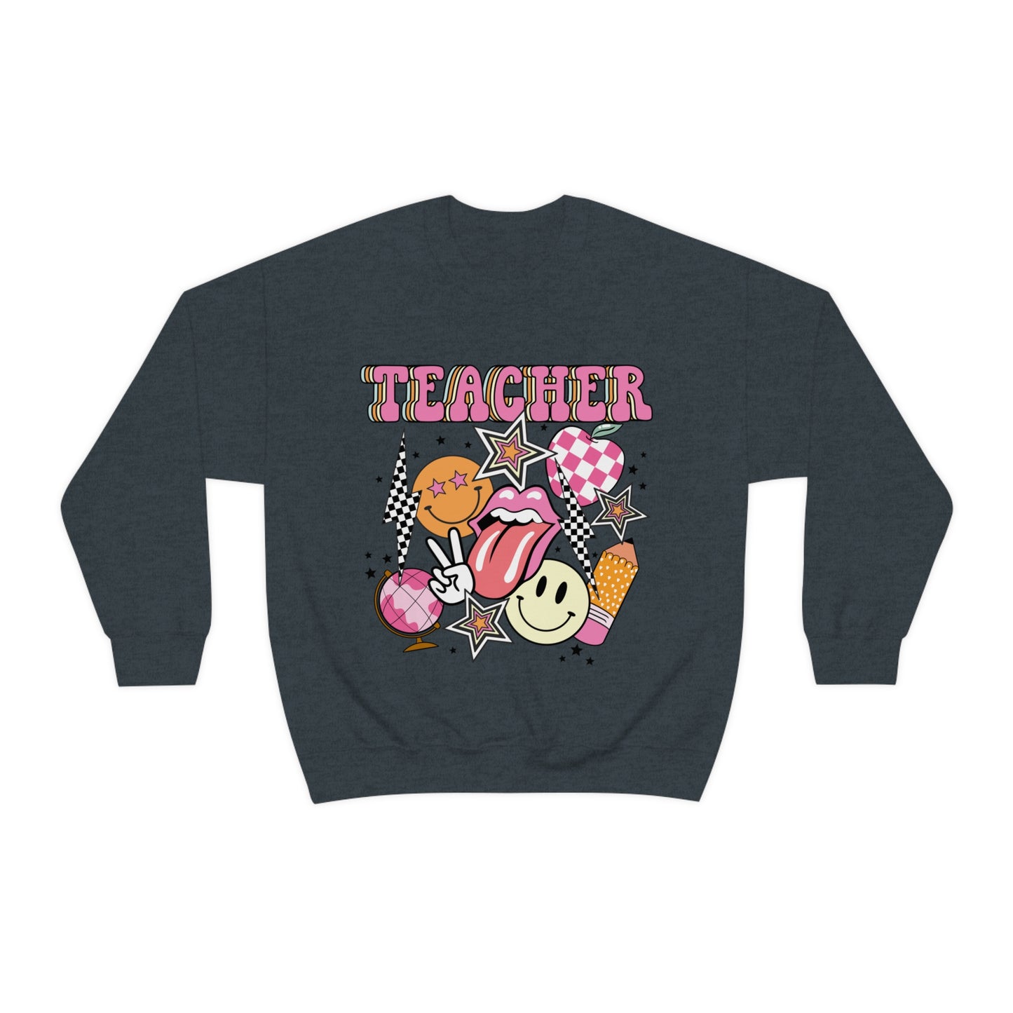 Retro Teacher Crewneck Sweatshirt