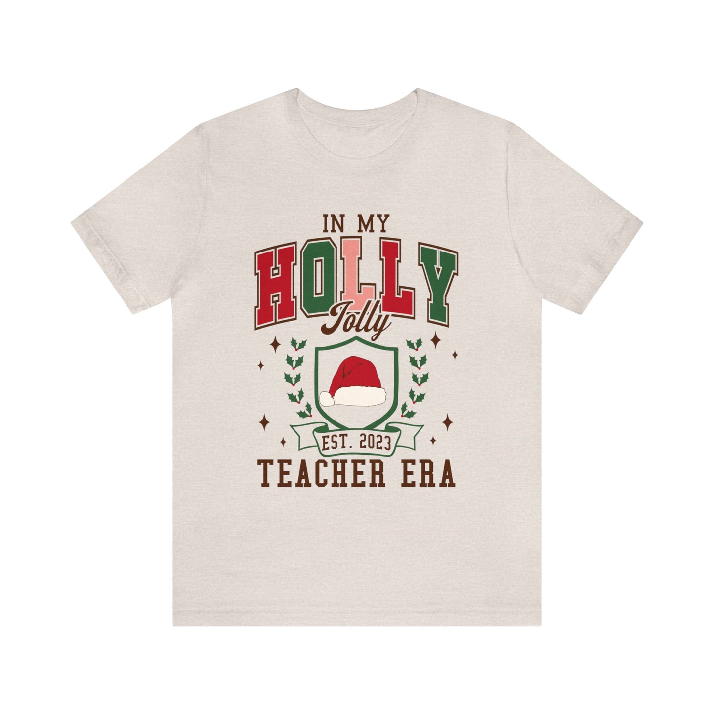 Holly Jolly Teacher Era Jersey T-Shirt