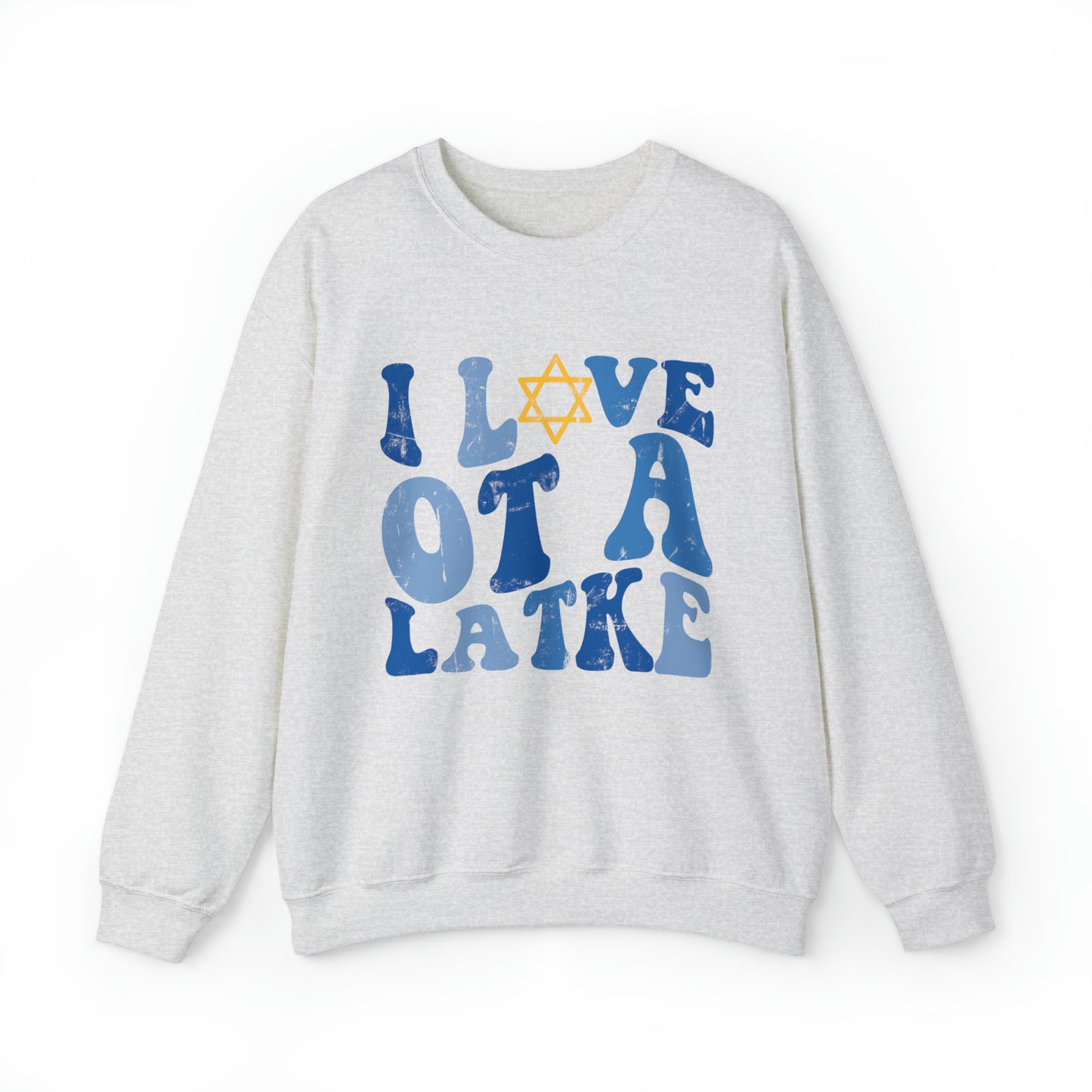 I Love OT a Latke Crewneck Sweatshirt