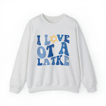 I Love OT a Latke Crewneck Sweatshirt